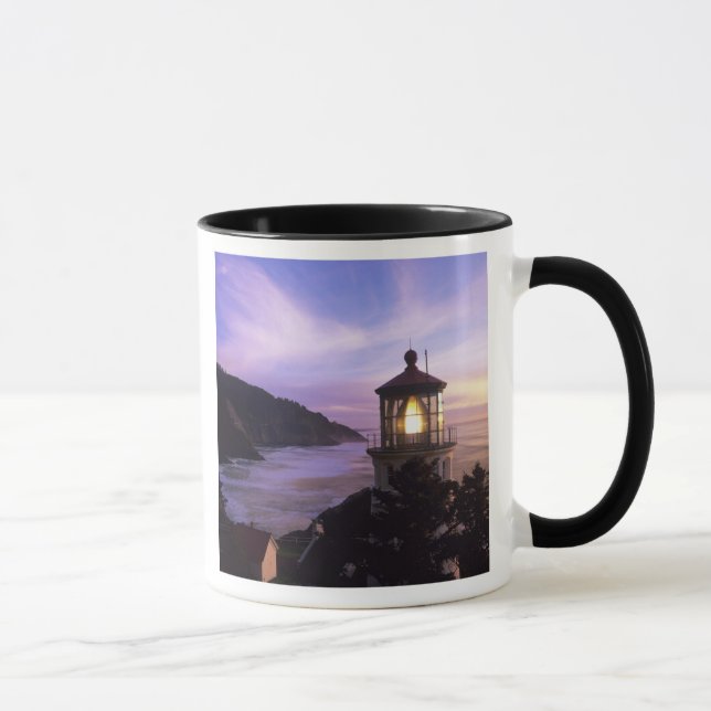 Taza OR, Costa de Oregón, Faro Heceta Head, en (Derecha)