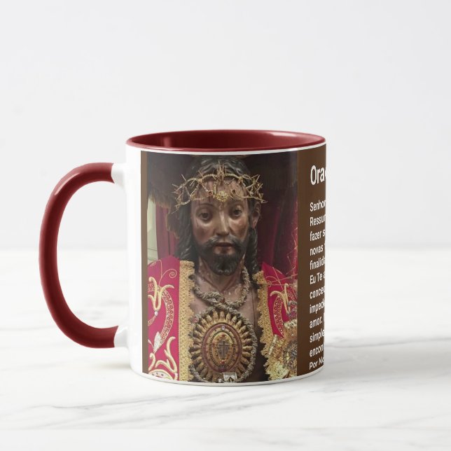Taza Oração ao Senhor Santo Cristo Em Caneca (Izquierda)