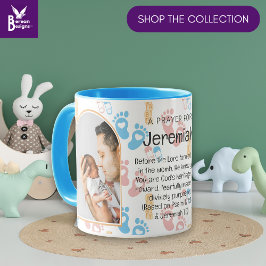 Taza Oración cristiana personalizado Keepsake Baby Boy 