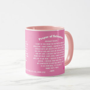 Taza ORACIÓN DE LA Cinta Rosa DE SALVACIÓN