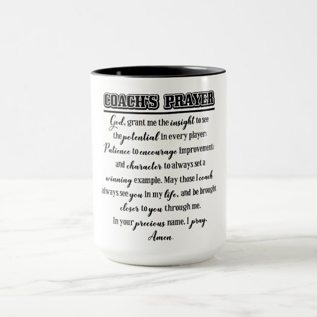Taza Oración del entrenador (Centro)