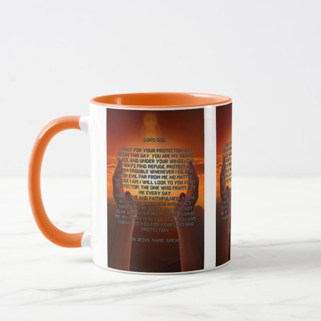 Taza Oración Por La Protección Diaria De La Mug De Dos  (Izquierda)