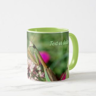 Taza Orando por la naturaleza de Mantis personalizada