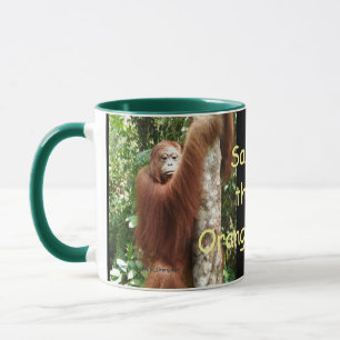 Taza Orangután de Krista entonces y ahora