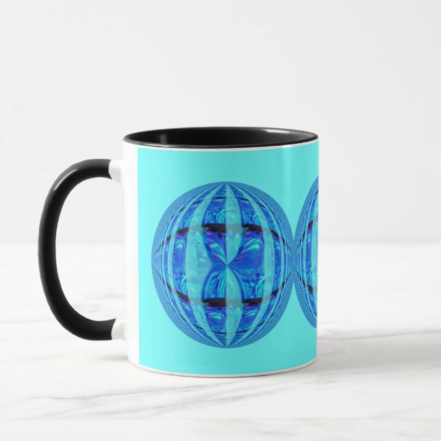 Taza Orb Blue Round mug azul (Izquierda)