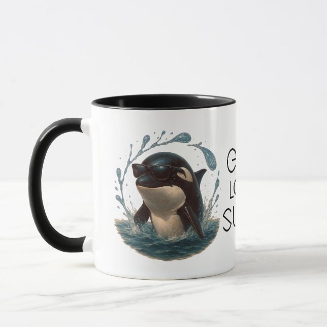 Taza Orca Splash en Gafas de Sol – Día de la Ballena y  (Izquierda)