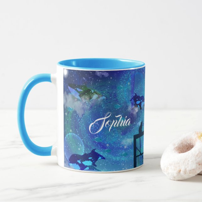 Taza Orca Whales (Con donut)