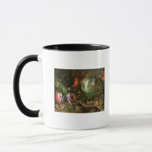 Taza Orfeo con una arpa que juega a Plutón
