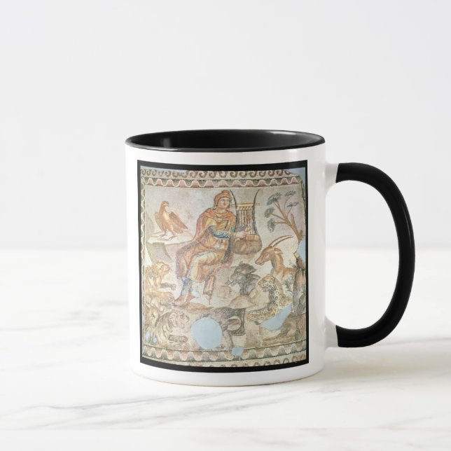 Taza Orfeo que juega a los animales, mosaico romano (Derecha)