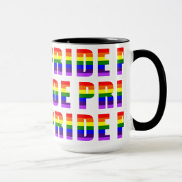 Taza Orgullo arcoiris Texto arte sobre color Personaliz