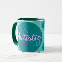 Orgullo autista Café Verde azulado Mug
