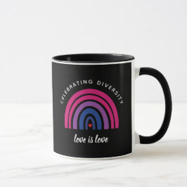 Taza Orgullo bisexual que celebra la diversidad el amor