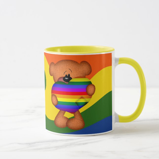 Taza Orgullo Corazón Teddy Oso (Derecha)