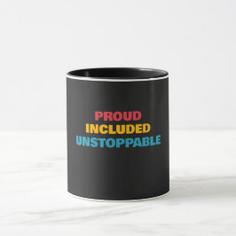 Taza Orgullo de discapacidad Orgulloso Incluido Imparab