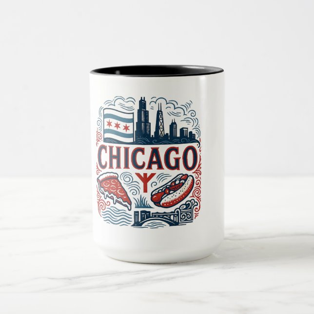 Taza Orgullo de la ciudad de Chicago (Centro)