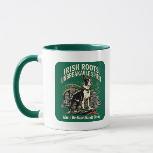 Taza Orgullo de la herencia irlandesa del Boston Terrie