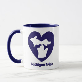 Taza Orgullo del corazón de Michigan