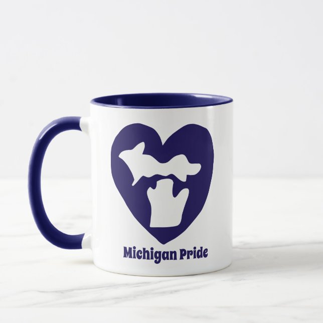 Taza Orgullo del corazón de Michigan (Izquierda)