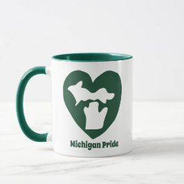 Taza Orgullo del corazón de Michigan