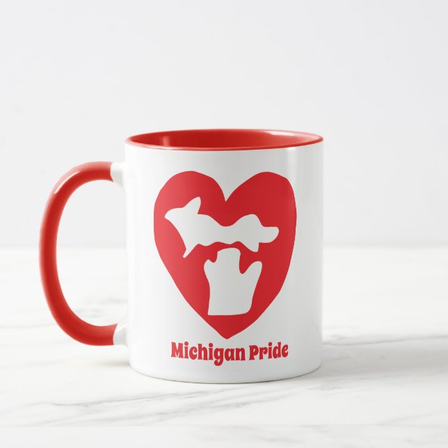 Taza Orgullo del corazón de Michigan (Izquierda)
