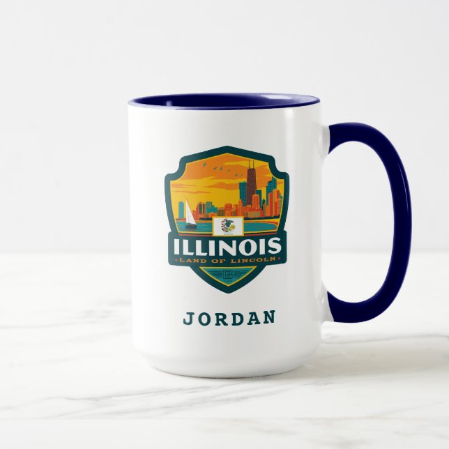 Taza Orgullo del Estado | Illinois (Derecha)