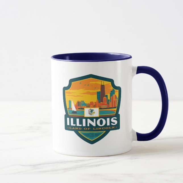 Taza Orgullo del Estado | Illinois (Derecha)