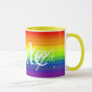 Taza Orgullo gay arcoiris colorea idea de regalo LGBT