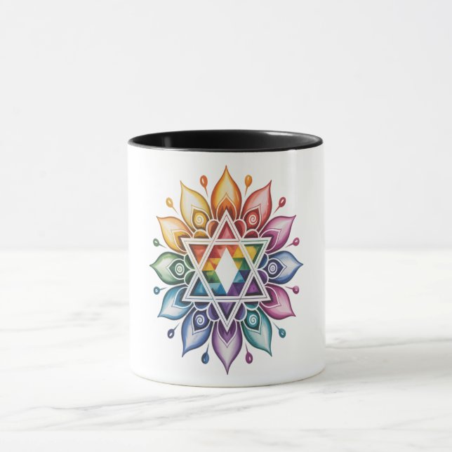 Taza Orgullo Gay Arcoíris LGBT (Centro)