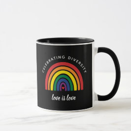 Taza Orgullo gay LGBT que celebra la diversidad el amor