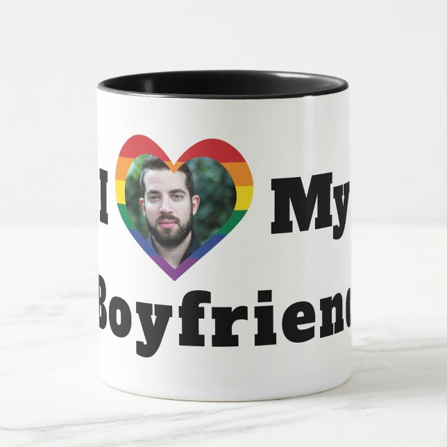Taza Orgullo Gay LGBTQ Foto Personalizada Amo a mi Novi (Subido por el creador)