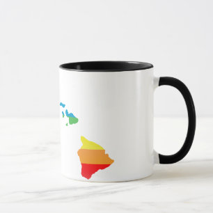 Taza orgullo hawaii. desnudado.