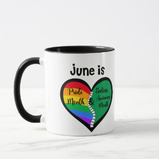 Taza Orgullo LGBTQ+ y Scoliosis Mug no son heterosexual
