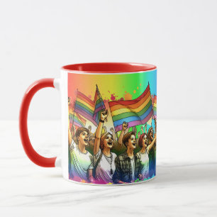 Taza Orgullo   LGBTQIA + Personas y banderas