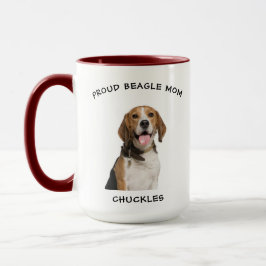 Taza Orgullosa Beagle Mom Personalizada Mascota Perro F