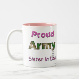 Taza orgullosa de la cuñada del ejército