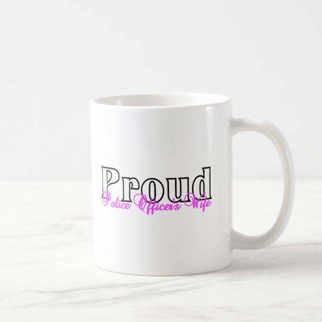 Taza orgullosa de la esposa del oficial de policía (Derecha)
