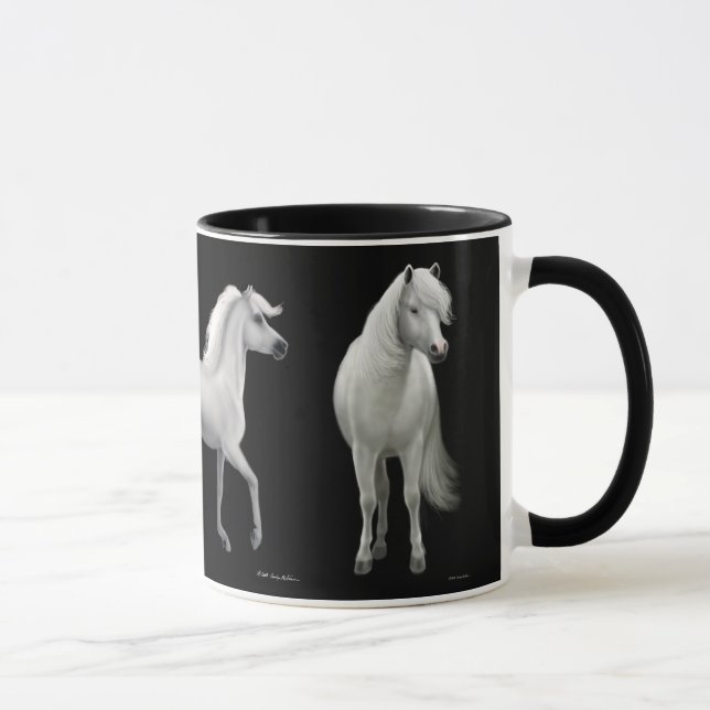 Taza orgullosa de los caballos blancos (Derecha)
