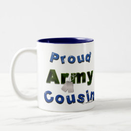 Taza orgullosa del azul del primo del ejército