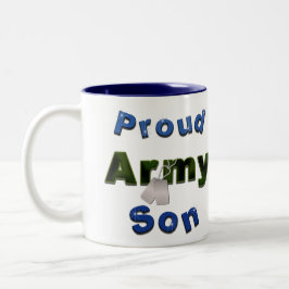 Taza orgullosa del hijo del ejército