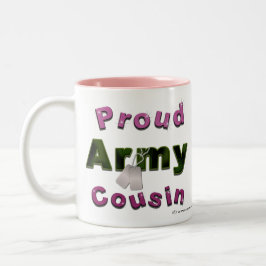 Taza orgullosa del rosa del primo del ejército