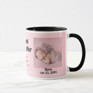 Taza Orgullosa Madrina rosa y negra foto de bebé