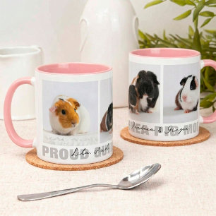 Taza Orgullosa Mamá de Cuyes Collage de Fotos Personali