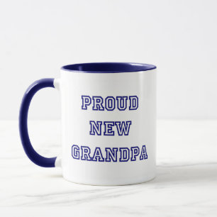 Taza Orgullosas camisetas de texto para el nuevo abuelo