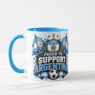 TAZA ORGULLOSO DE APOYAR DISEÑO DE FÚTBOL ARGENTINA