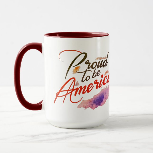 Taza "Orgulloso de ser americano. (Izquierda)