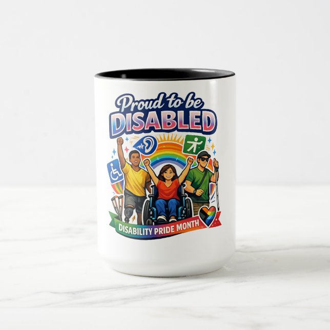 Taza Orgulloso de ser discapacitado (Centro)