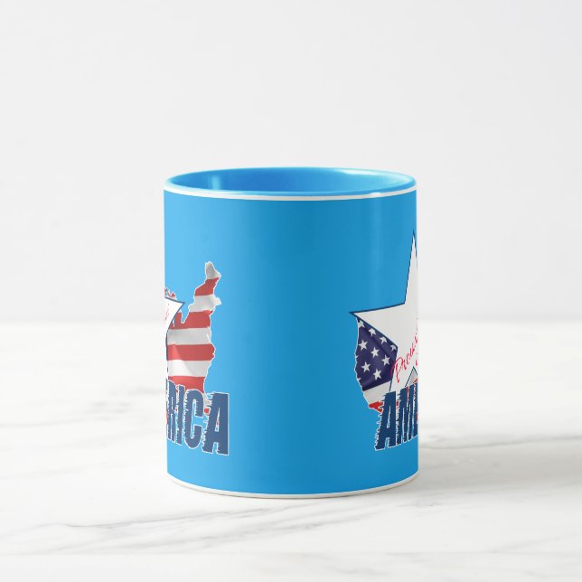 Taza Orgulloso de ser estadounidense (Centro)