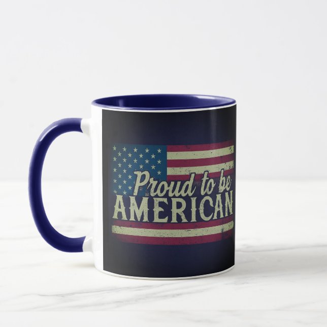 Taza Orgulloso de ser estadounidense (Izquierda)