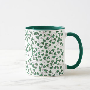 Taza Orgulloso de ser irlandés Green Shamrock on White