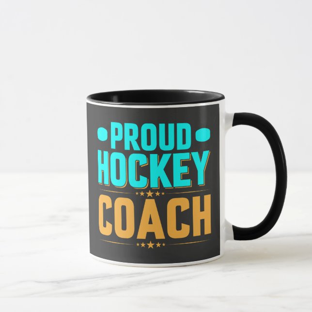 Taza Orgulloso entrenador de hockey (Derecha)